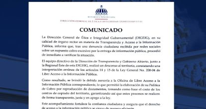 Digeig aclara que no aplica cobros indebidos por acceso a información pública