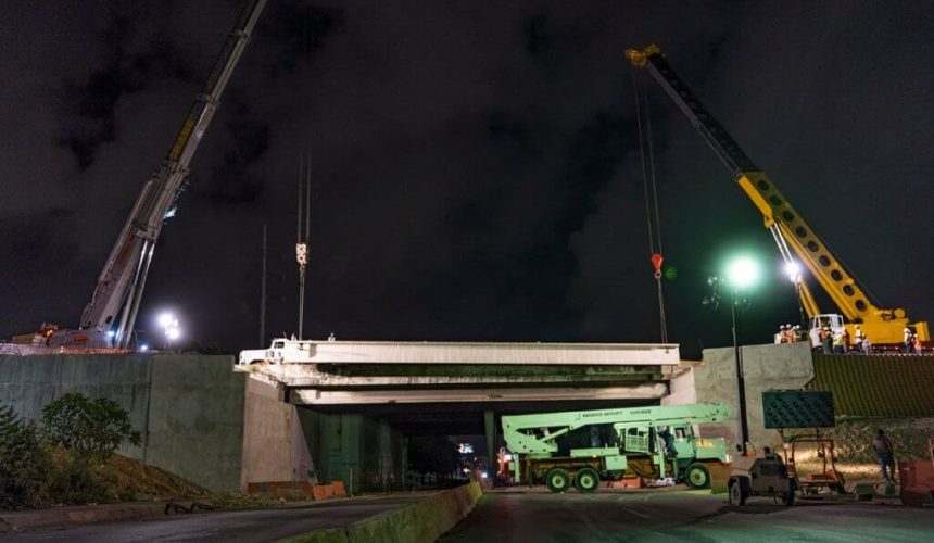 Eduardo Estrella dice trabajos en el Km 9 de la Autopista Duarte avanzan con labores nocturnas