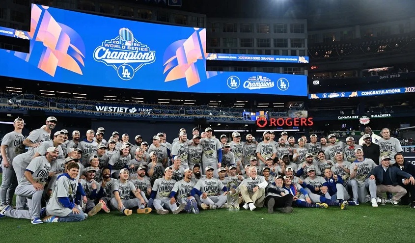 Dodgers se convierten en campeones de la MLB por segundo año consecutivo