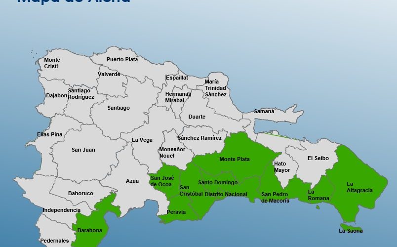 COE coloca 10 provincias en alerta verde por efectos de vaguada prefrontal