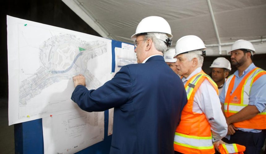 Abinader realiza visita de supervisión al túnel bajo la Plaza de la Bandera