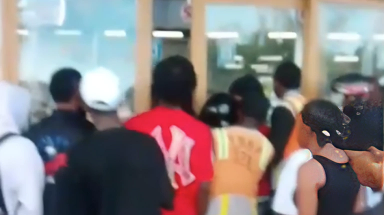 Mujer quita revolver a guardia; hiere cuatro personas en tienda china en Bavaro