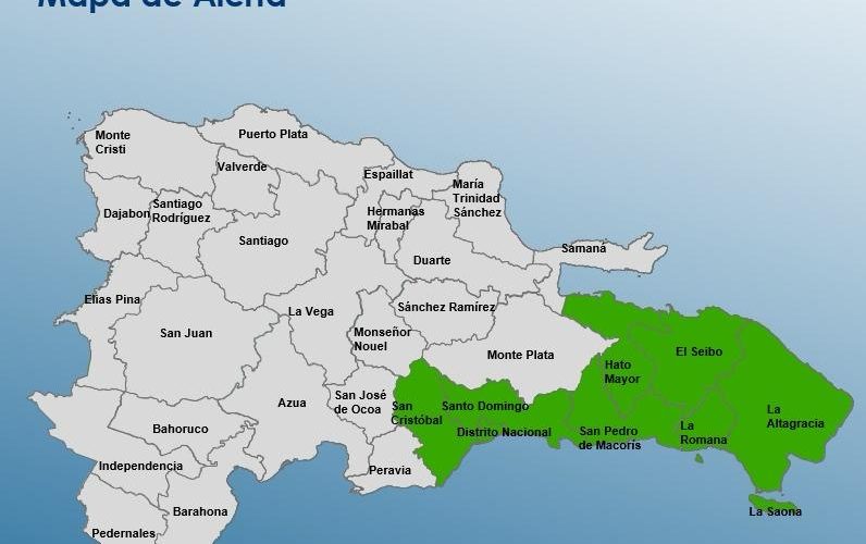 El COE coloca ocho provincias en alerta verde por vaguada 