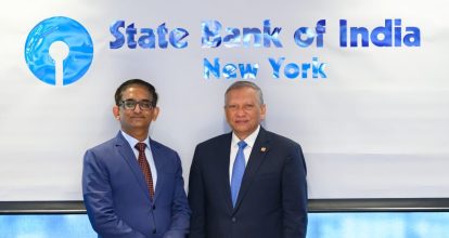 Leonardo Aguilera realiza visita al State Bank of India en Nueva York para fortalecer relaciones internacionales
