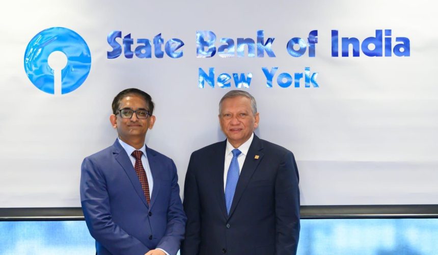 Leonardo Aguilera realiza visita al State Bank of India en Nueva York para fortalecer relaciones internacionales