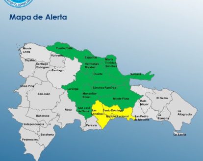 COE eleva niveles de alerta por vaguada: tres provincias en amarilla y once en verde