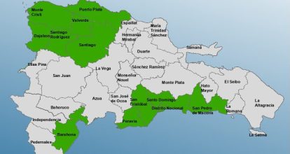 COE mantiene 12 provincias y el Distrito Nacional en alerta verde por condiciones meteorológicas